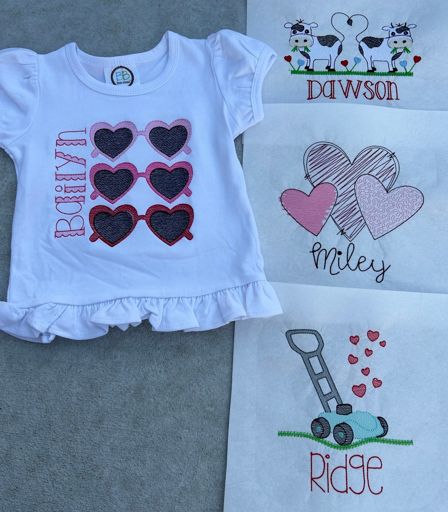 Sketch Valentines Day Embroidered Shirt - Early Feb ship