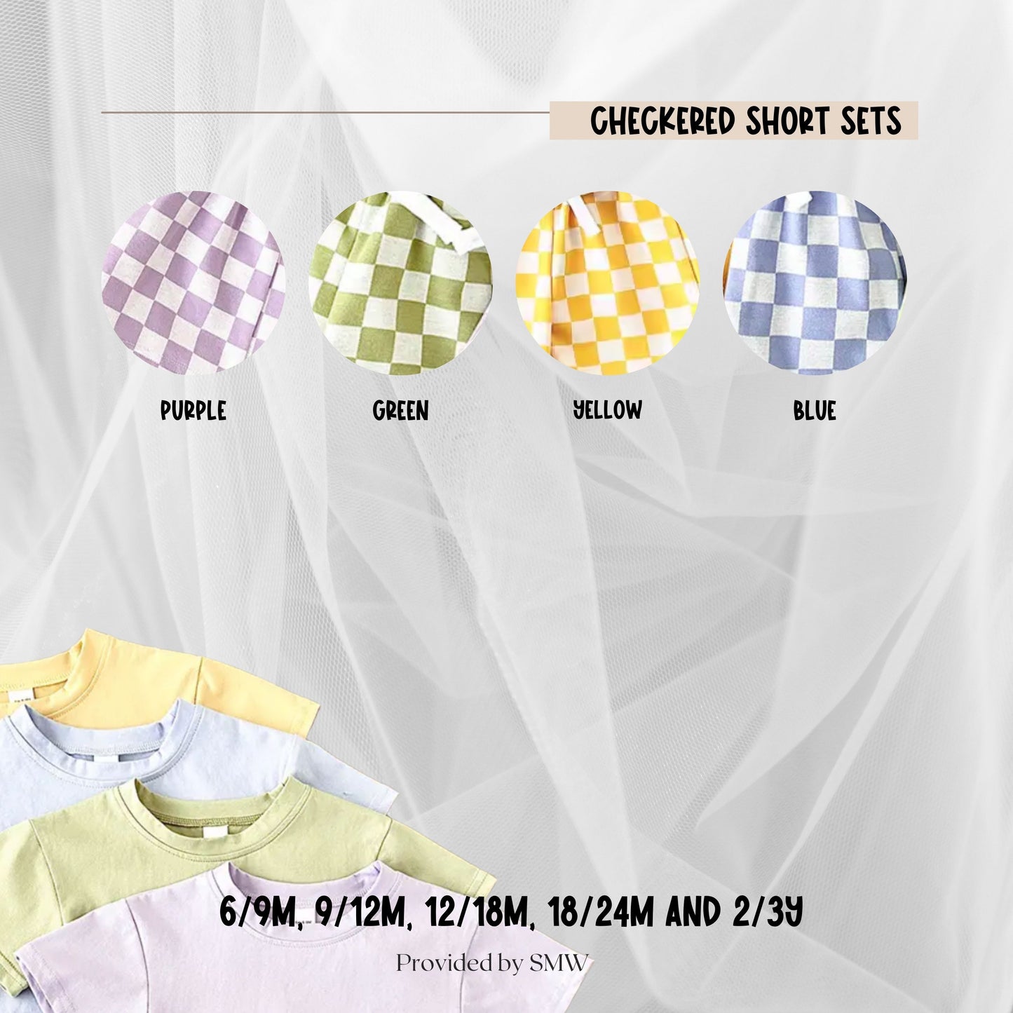 Checkered Shorts Sets - late April ship