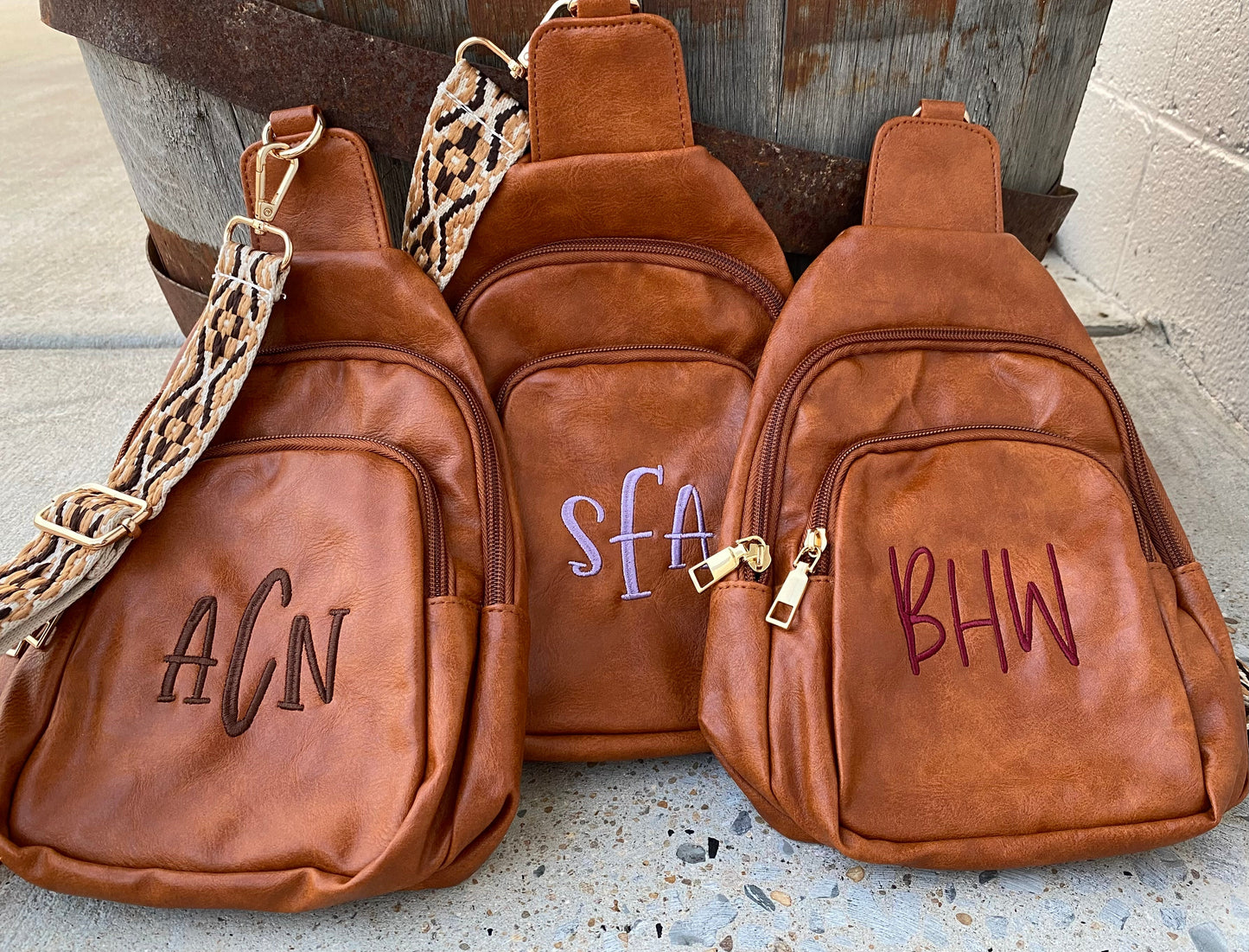 Leather Crossbody - Mid July Ship