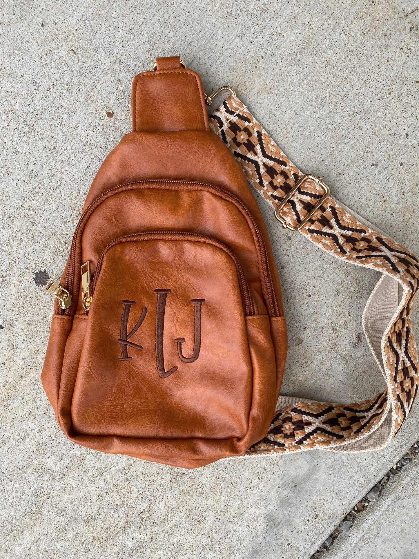 Leather Crossbody - Mid July Ship