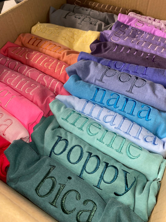 Tonal Name Tees - Late June Ship