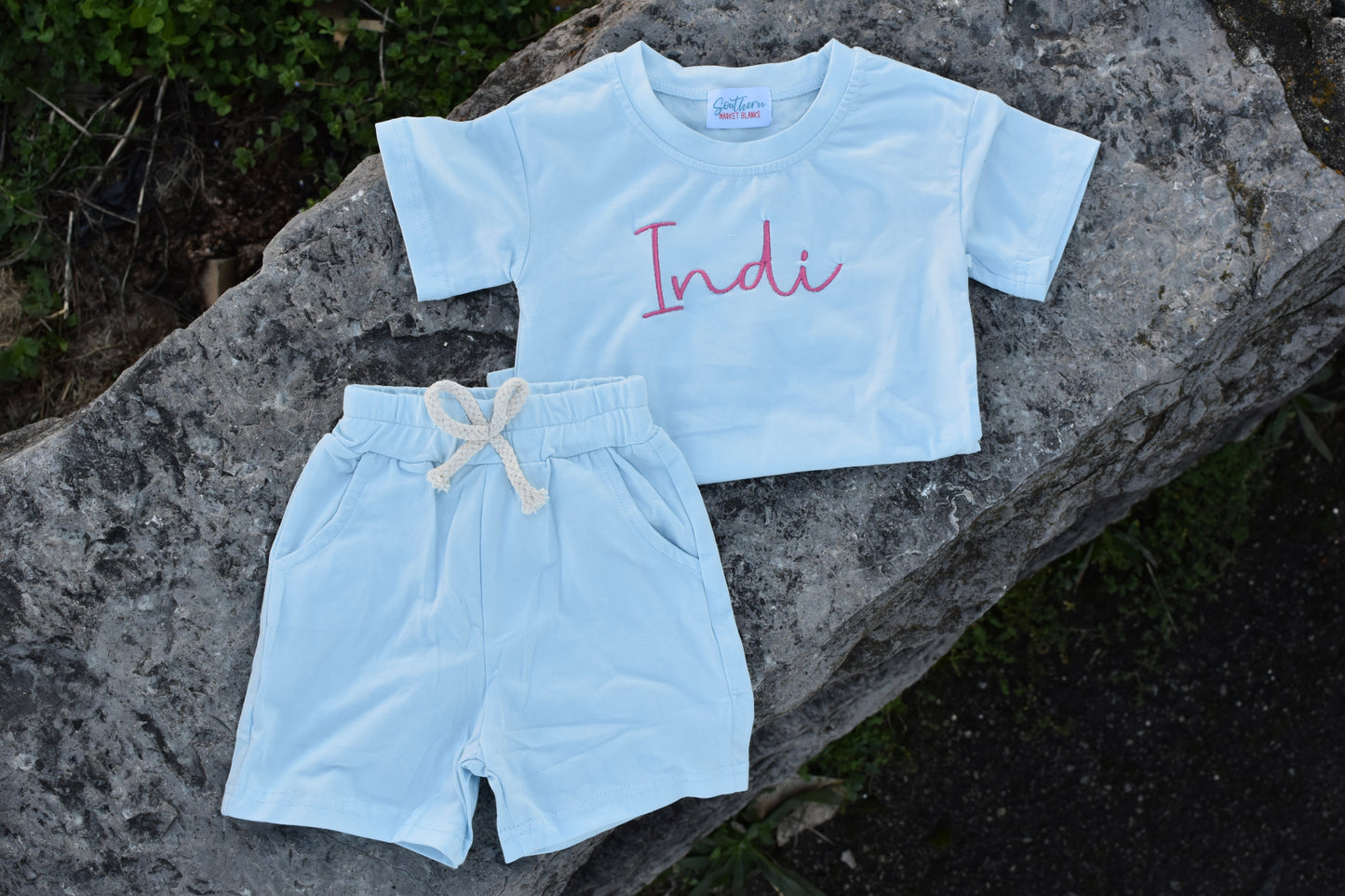 Name Shirt and Shorts Set - mid April ship