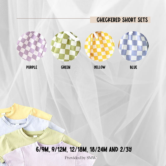 Checkered Shorts Sets - late April ship