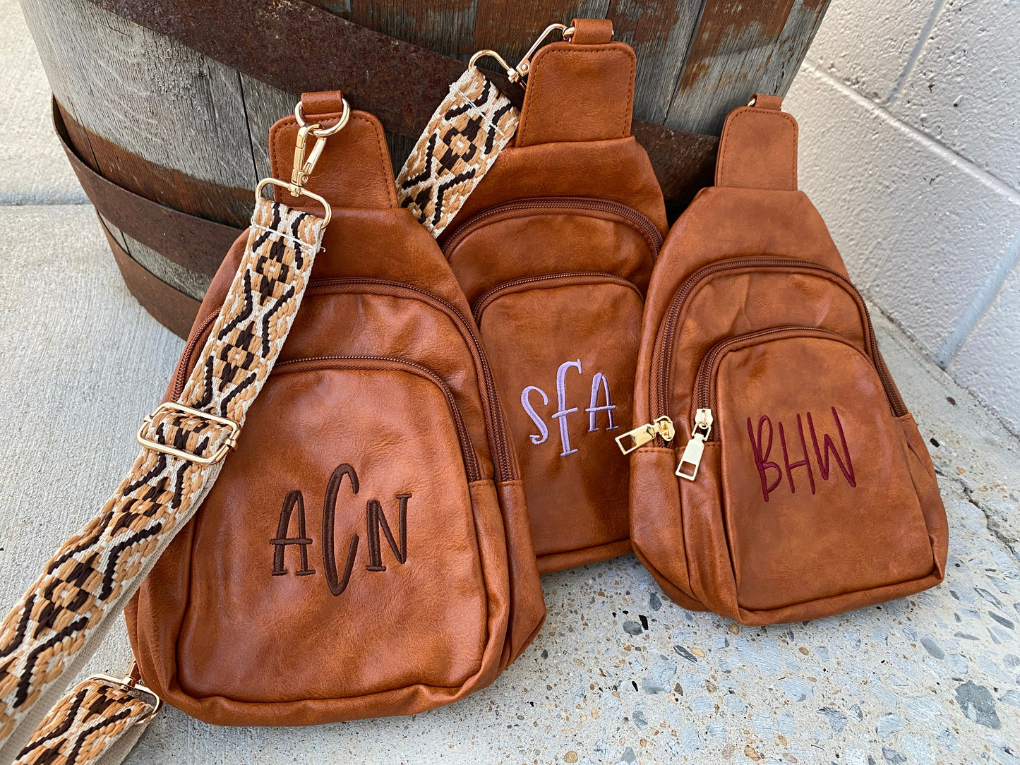 Leather Crossbody - Mid July Ship