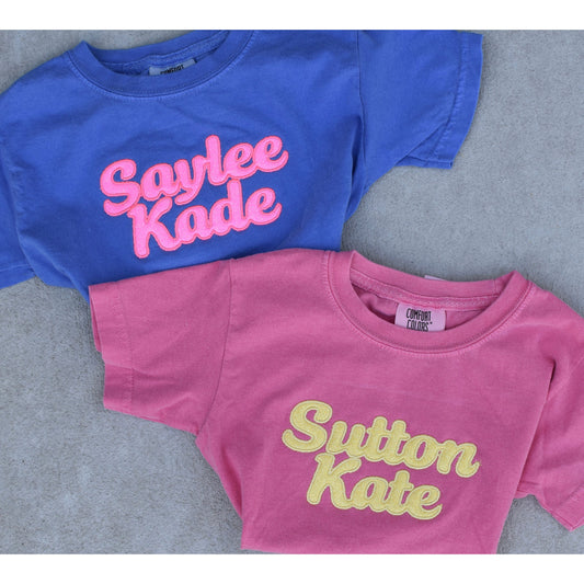 Groovy Glitter Name CC shirt - Early June Ship