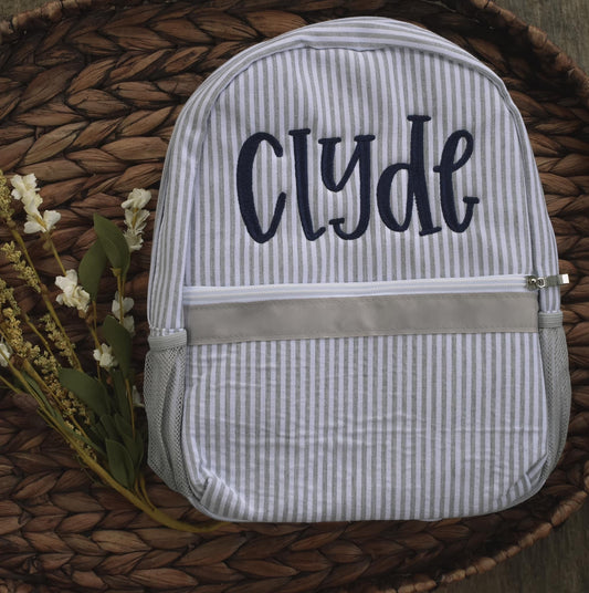 SeerSucker Backpack - Early June Ship